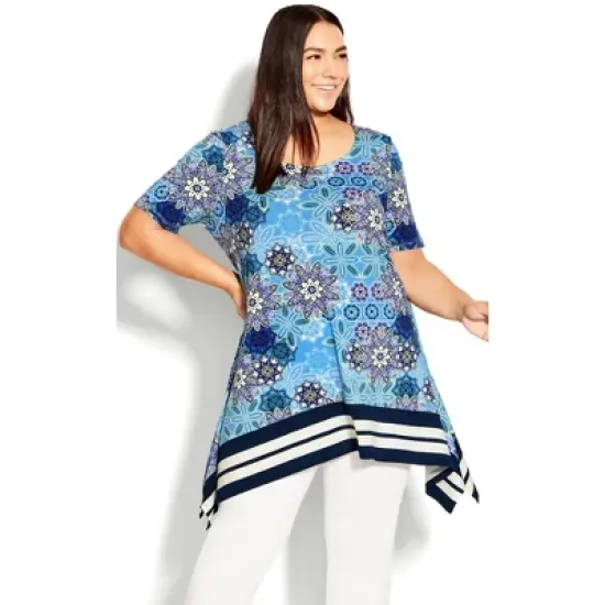 Women's Plus Size Alisa Tunic - blue | AVENUE image {7}