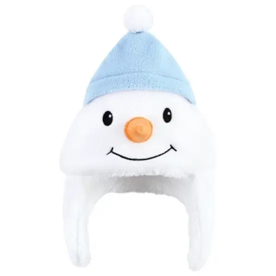 Hudson Baby Infant Boy Trapper Hat, Mitten and Bootie Set, Snowman image {2}