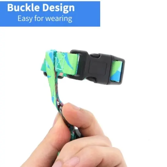 Unique Bargains Escape Proof Lightweight Cat Harness and Leash Set for Large and Small Cat Travel Walking Green image {2}