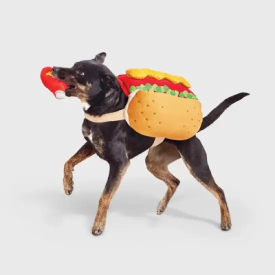 Hot Dog Full Body Halloween Dog and Cat Costume with Ketchup Toy - Boots & Barkley&trade; image {8}