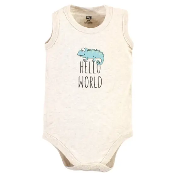 Hudson Baby Infant Boy Cotton Sleeveless Bodysuits, Zoo Animals image {4}
