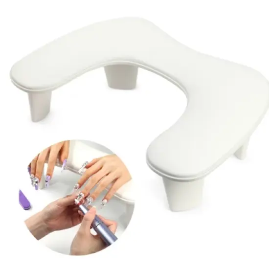 Saviland Salon-Pro Arm Rest: Ergo U-Shape Hand Pillow w/IPX4 Waterproof & Detachable Base.(Salon White) image {7}