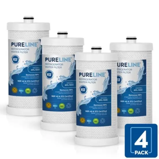 PureLine Replacement for Frigidaire WFC1B, PureSource NGRG 2000 Refrigerator Water Filter and Kenmore 9910, 469910, 46-9910 (4 Pack) image {5}