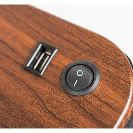 Sofia + Sam Memory Foam Lap Desk with USB Light Portable - Black image {5}