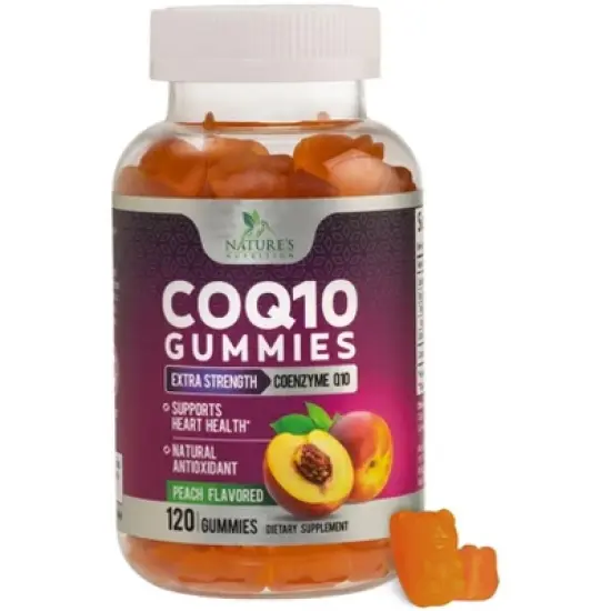 CoQ10 100mg Gummies, Coenzyme Q10 Supplement, CoQ10 Gummies Antioxidant for Heart Health & Energy Production - 120 Gummies By Nature's Nutrition image {9}