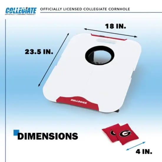 NCAA Georgia Bulldogs All-Weather Travel Cornhole Set image {4}