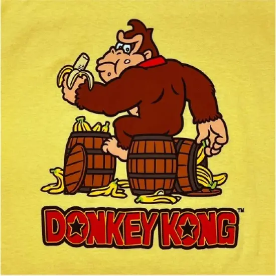 Men's Nintendo Donkey Kong Short Sleeve Graphic T-Shirt - Light Yellow image {2}