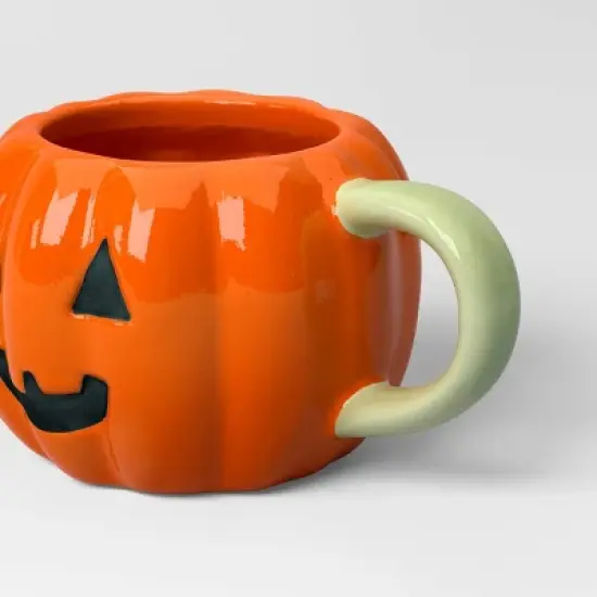 9.5 fl oz Jack-o-Lantern Mini Figural Mug with Lid - Hyde and EEK! Boutique&trade; image {3}