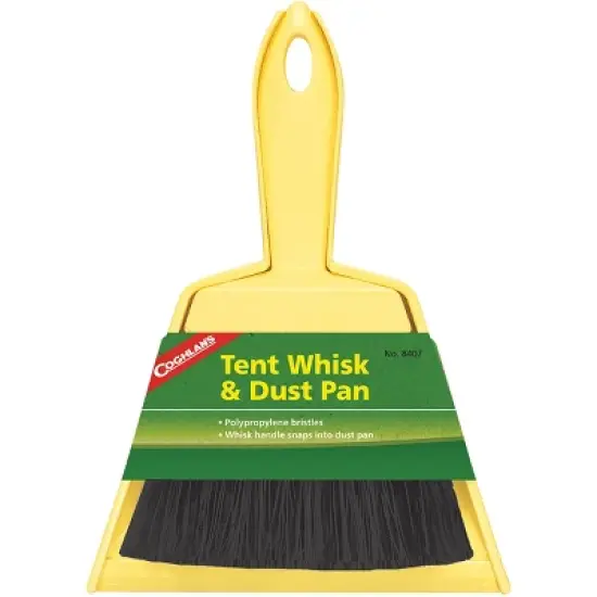 Coghlan's Tent Whisk & Dust Pan, Plastic Broom Sweeper Snaps into 8 1/2" Bin image {3}