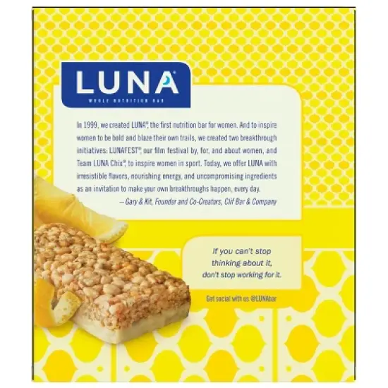 LUNA LemonZest Nutrition Bars
 image {3}