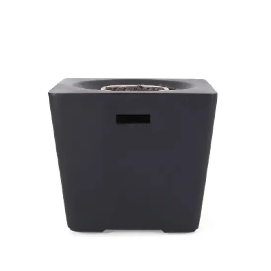 Elisson Outdoor 40000 BTU Light Weight Square Fire Pit Dark Gray - Christopher Knight Home image {6}