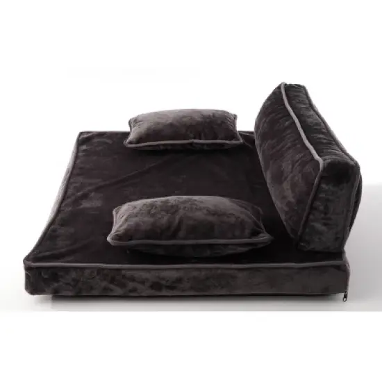 Precious Tails Modern Sofa Cat and Dog Bed - M - Charcoal image {2}