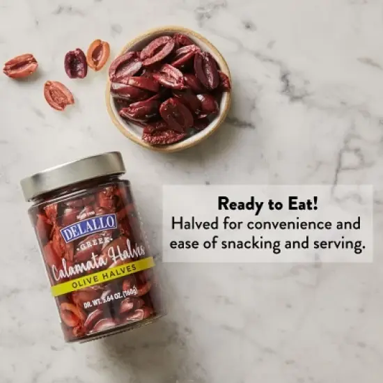 DeLallo Greek Kalamata Olive Halves, 5.64 oz. Jar, (3 Pack) image {4}