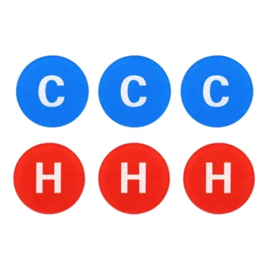 Unique Bargains Acrylic Self-Adhesive Faucets Sinks C/H Water Label image {4}