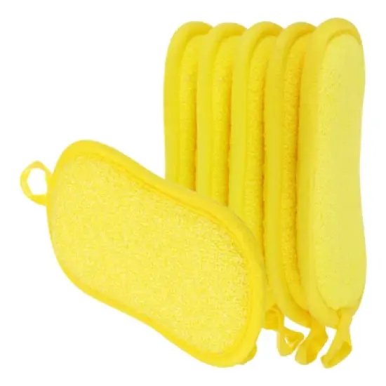 Unique Bargains Multipurpose Microfiber Kitchen Dish Sponge Pads 5 Pcs image {8}