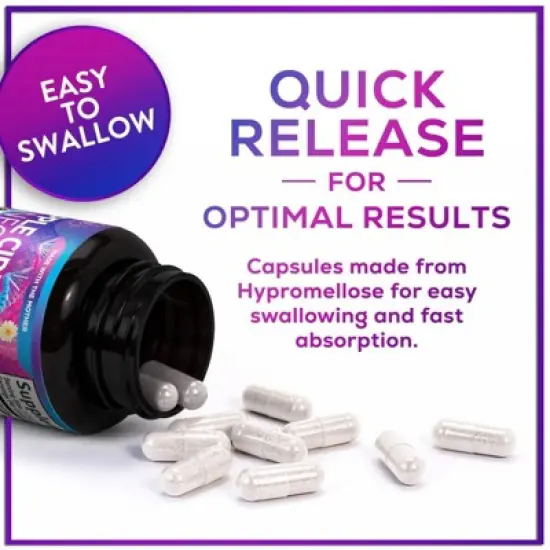 Apple Cider Vinegar Pills from the Mother - 1877mg of ACV with Vitamin D3 & Zinc, ACV Supplement for Digestion - 120 Capsules By Hello Lovely! image {5}