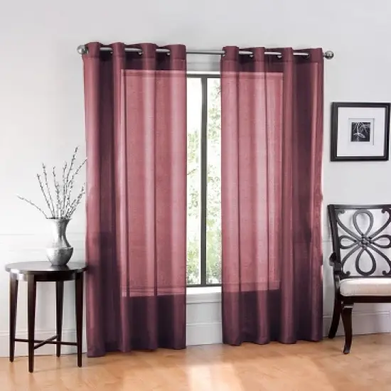 GoodGram Ultra Luxurious Elegant Sheer Grommet Single Curtain Panel image {8}