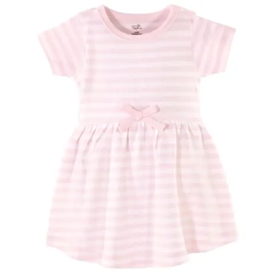 Touched by Nature Baby and Toddler Girl Organic Cotton Short-Sleeve Dresses 2pk, Wild Flowers image {1}