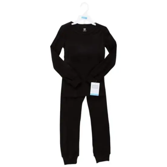 Hudson Baby Thermal Long Underwear 2pc Set, Black image {1}