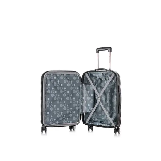 Rockland Melbourne Expandable ABS Hardside Carry On Spinner Suitcase - Quilt image {5}