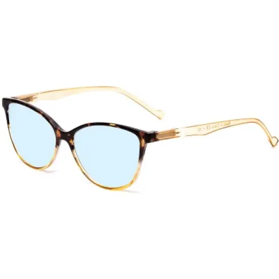 Calabria MDR8004 Designer Blue Light Eyeglasses Ladies Cateye Tortoise Fade 49mm image {1}