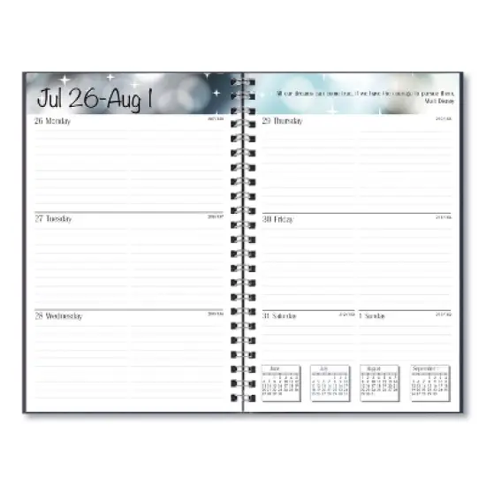 Recycled Academic Weekly/Monthly Appointment Planner, 8 x 5, Black Cover, 13-Month: Aug 2025 to Aug 2026 image {3}