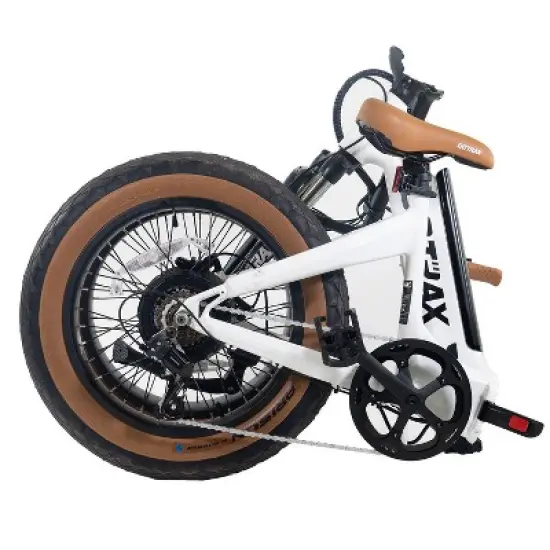 GOTRAX Adult F5 20" Step Through Electric Folding Bike - White image {6}