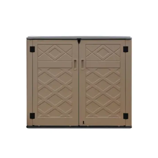 WELLFOR 275 gal Storage Deck Box Brown image {10}