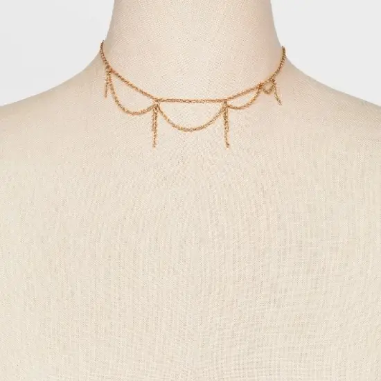 Swag Choker Chain Choker Necklace - Universal Thread&trade; Gold image {1}