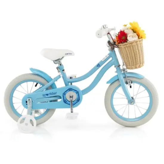 Prorider 14" Kid's Bike with Training Wheels Adjustable Handlebar Seat Handbrake Blue/Green/Pink image {9}