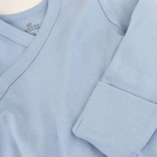 Honest Baby 3pk Side Snap Bodysuit - Blue image {2}