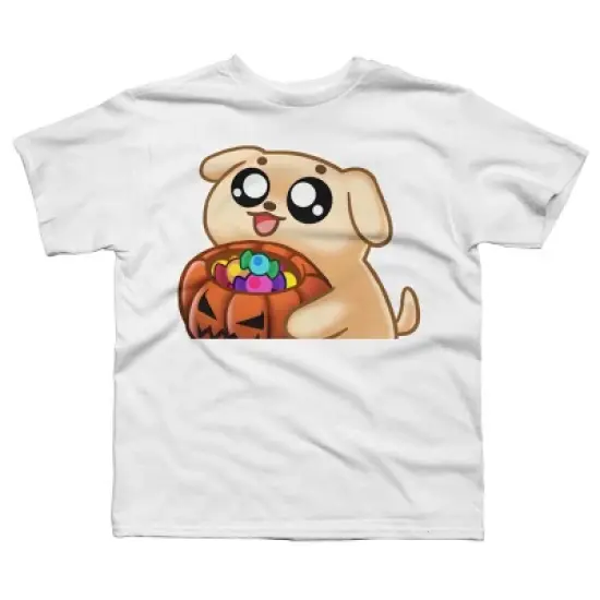 Boy's Design By Humans Halloween Candy Pup By Puppers T-Shirt image {7}