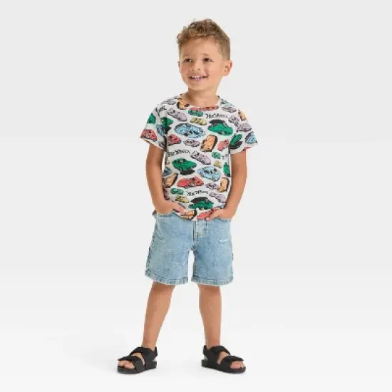 Toddler Boys' Hot Wheels Short Sleeve T-Shirt - Oatmeal image {2}