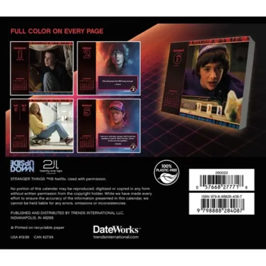 Netflix 2026 Stranger Things Dayata Time 6.12"x5.37" Box Calendar image {7}