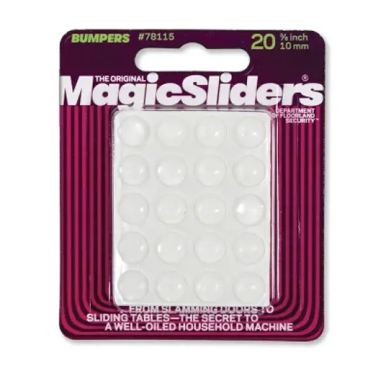Magic Sliders 20pk 3/8" HD Self-Stick Round Bumpers Adhesive Clear image {3}