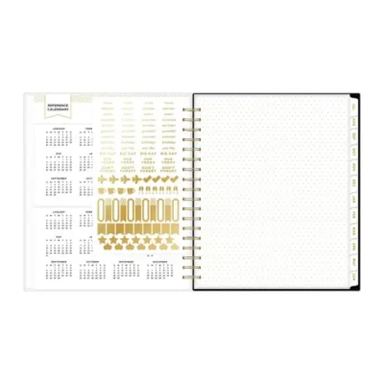 Day Designer 8"x10" 2025-2026 Daily/Monthly Wirebound Planner Frosted Rugby Stripe image {6}