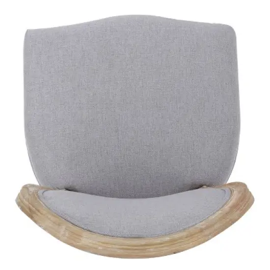 Set of 4 Phinnaeus French Country Fabric Dining Chairs Light Gray/Natural - Christopher Knight Home image {5}