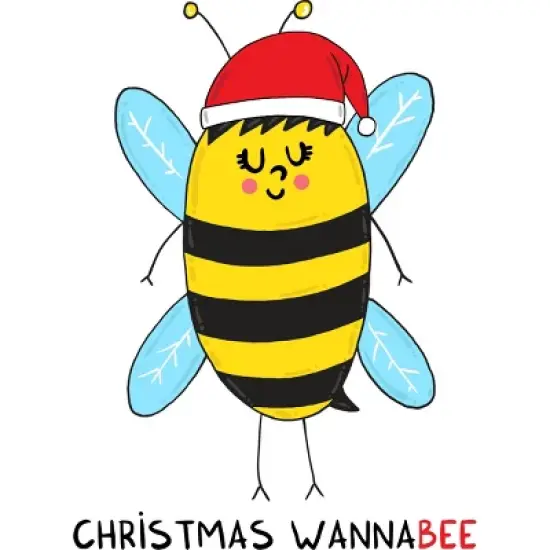 Women's Design By Humans Christmas WannaBEE By adrianserghie Racerback Tank Top image {1}