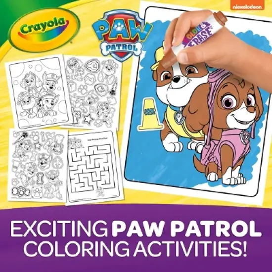 Crayola Paw Patrol Color & Erase Reusable Sticker Activity Pad: Non-Toxic Coloring Book with Stickers for Ages 3+ image {3}