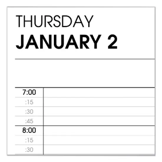 Two-Person Group Daily Appointment Book, 11 x 8, Black Cover, 12-Month (Jan to Dec): 2026 image {3}