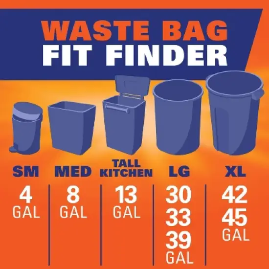 Hefty Ultra Strong Tall Kitchen Drawstring Trash Bags - Seaside Breeze - 13gal - 50ct image {9}