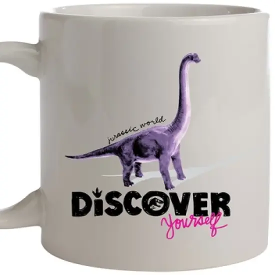 Jurassic Park Discover Yourself Dinosaur Ceramic Coffee Mug 11 Oz. Beverage Cup image {1}