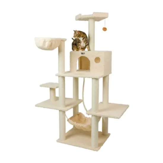 Armarkat Mult -Level Real Wood Cat Tree Hammock Bed, Climbing Center for Cats and Kittens A6901 image {1}