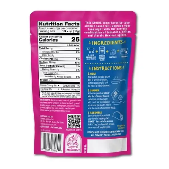 Somos Taco Simmer Sauce - 8oz image {1}