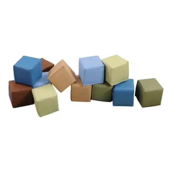 Kaplan Early Learning Woodland Patchwork Natural Colored Toddler Blocks - 12 Pieces image {3}