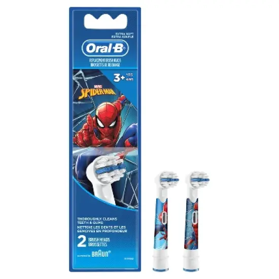 Oral-B Marvel's Spider-Man Kids Extra Soft Replacement Brush Heads - 2ct image {1}