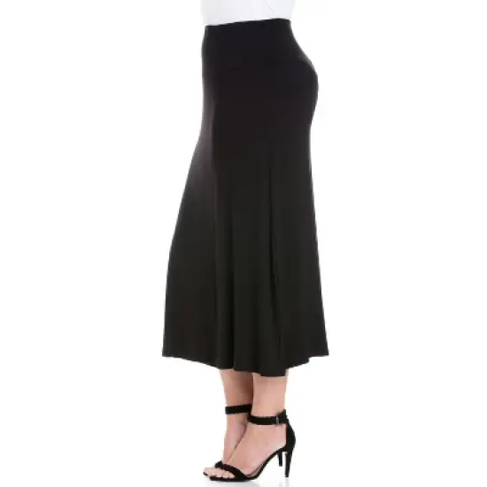 24seven Comfort Apparel Women's Plus Women's Maxi Skirt image {1}