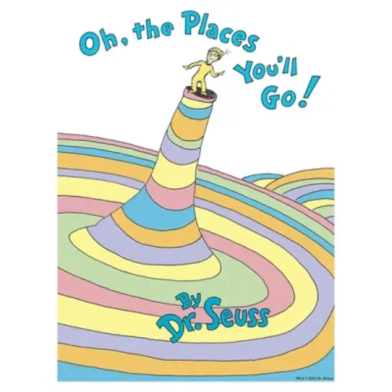 Women's Dr. Seuss Oh The Places You'll Go Book Cover T-Shirt image {1}