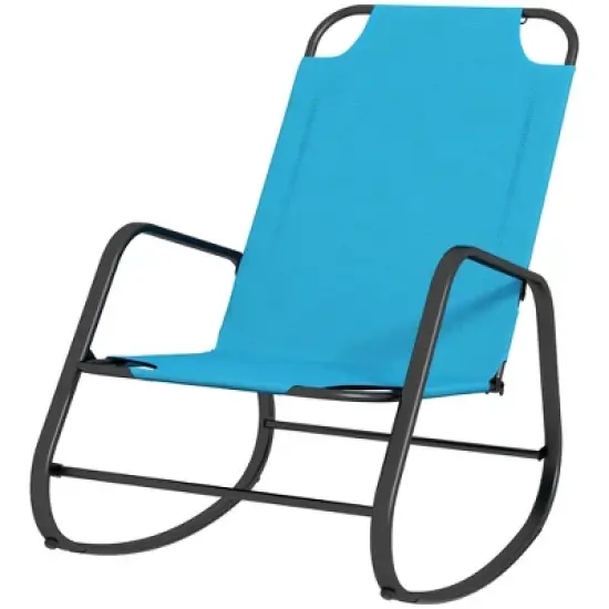 PAGED Outdoor Rocking Chair Beach Chairs for Adults Sling Fabric Rocker for Beach, Picnics, Balcony, Porch image {5}