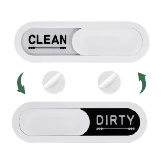 Unique Bargains Plastic Non-Scratch Clean Dirty Sign Oval Dishwasher Magnets image {9}